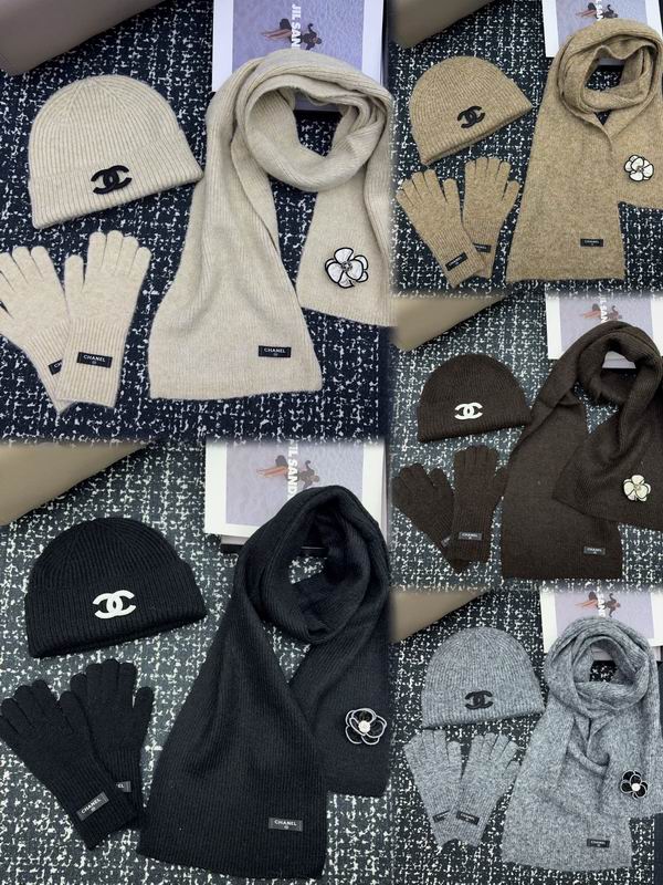 Chanel scarf hat gloves 112503